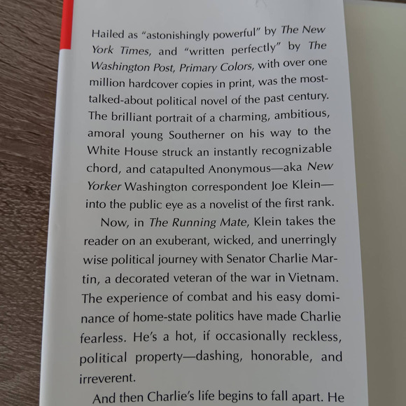 🍒 The Running Mate by Joe Klein book - Picture 9 of 10